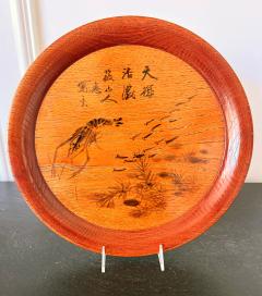 Hirao Chikuka Set of Six Large Lacquered Wood Trays with Ink Paintings by Hirao Chikuka - 4541618