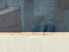 Hiroshi Yoshida Framed Japanese Woodblock Print Yoshida Hiroshi Hirakawa Bridge - 4561262