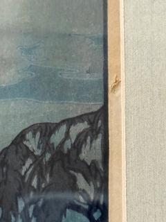 Hiroshi Yoshida Framed Japanese Woodblock Print Yoshida Hiroshi Hirakawa Bridge - 4561265