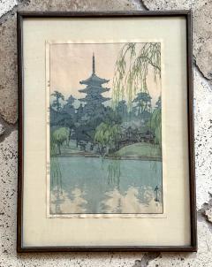 Hiroshi Yoshida Framed Japanese Woodblock Print Yoshida Hiroshi Sarusawa Pond - 4561035