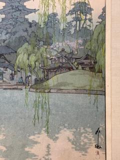 Hiroshi Yoshida Framed Japanese Woodblock Print Yoshida Hiroshi Sarusawa Pond - 4561044