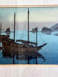 Hiroshi Yoshida Framed Japanese Woodblock Print Yoshida Hiroshi Three Little Islands - 4560804