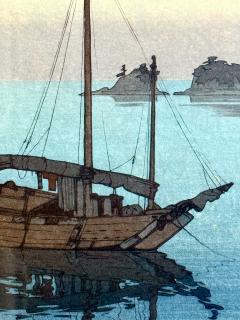 Hiroshi Yoshida Framed Japanese Woodblock Print Yoshida Hiroshi Three Little Islands - 4560806