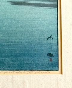 Hiroshi Yoshida Framed Japanese Woodblock Print Yoshida Hiroshi Three Little Islands - 4560808