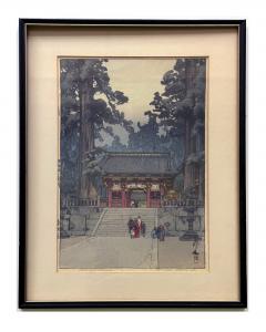 Hiroshi Yoshida Framed Japanese Woodblock Print Yoshida Hiroshi Toshogu Shrine - 3252229