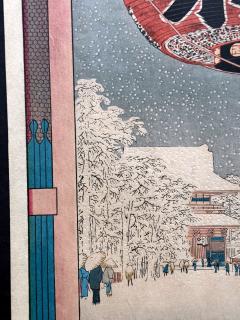 Hiroshige Utagawa Japanese Woodblock Print Kinryuzan Temple at Asakusa by Utagawa Hiroshige - 4348636