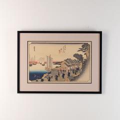 Hiroshige Woodblock Print View of Shinagawa Probably Vintage - 2801356