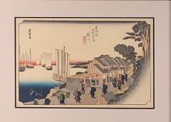 Hiroshige Woodblock Print View of Shinagawa Probably Vintage - 2801357