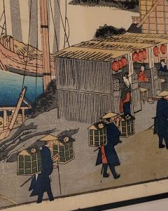 Hiroshige Woodblock Print View of Shinagawa Probably Vintage - 2801360