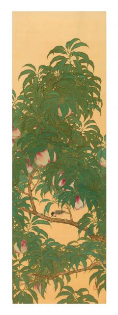 Hirota Hyakuh Bird in Peach Tree 1920s - 4616876