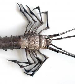 Hiroyoshi Myochin Rare Japanese Articulate Silver Lobster Jizai Okimono Myochin Hiroyoshi Meiji - 4066097
