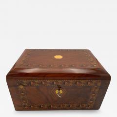 Historicism Jewelry Box Walnut with Inlays Germany 19th century - 3088481