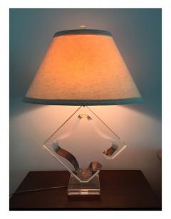 Hivo G Van Teal Vintage Sculptural Lucite Table Lamp Hivo G Van Teal - 74390