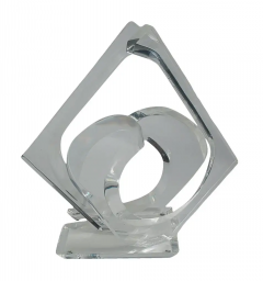 Hivo Van Teal Large Signed Mid Century Abstract Modern Table Sculpture by Van Teal in Lucite - 2607058