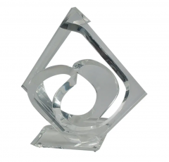 Hivo Van Teal Large Signed Mid Century Abstract Modern Table Sculpture by Van Teal in Lucite - 2607060