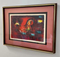 Hoi Lebadang Horse in Red Lithograph Signed Numbered Framed - 3515485