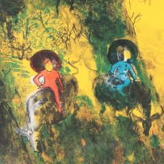 Hoi Lebadang Vietnam France 1921 2015 lithograph of a landscape  - 3060692