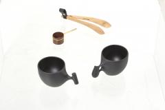 Hokuto Sekine Set of Hand Crafted Mugs Coffee Scoop and Tong by Hokuto Sekine Japan 2021 - 2225060