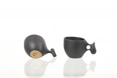 Hokuto Sekine Set of Hand Crafted Mugs Coffee Scoop and Tong by Hokuto Sekine Japan 2021 - 2225064