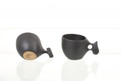 Hokuto Sekine Set of Hand Crafted Mugs Coffee Scoop and Tong by Hokuto Sekine Japan 2021 - 2225065