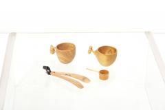 Hokuto Sekine Set of Hand Crafted Mugs Coffee Scoop and Tong by Hokuto Sekine Japan 2021 - 2225092