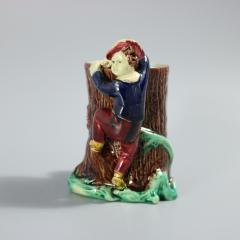 Holdcroft Majolica Boy Climbing Tree Posy Vase - 3905747