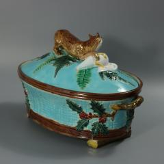 Holdcroft Majolica Fox And Goose Game Pie Dish - 4259501
