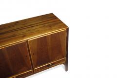 Holger Christiansen 1930 Danish Walnut Credenza with Brass Pulls - 1079930