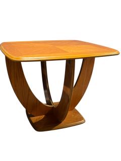 Holger Georg Jensen MODERNIST LIGHT OAK BOOKMATCHED CURVED WOOD TABLES - 4738961