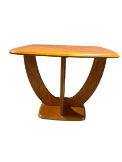 Holger Georg Jensen MODERNIST LIGHT OAK BOOKMATCHED CURVED WOOD TABLES - 4738963