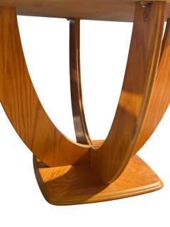 Holger Georg Jensen MODERNIST LIGHT OAK BOOKMATCHED CURVED WOOD TABLES - 4738964