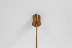 Holger Johansson Holger Johansson Brass Chandelier with 12 Glass Shades for Westal Sweden 1970s - 3227902