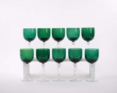 Holiday Green Crystal Tableware Barware Service 14 People - 2942324