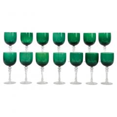 Holiday Green Crystal Tableware Barware Service 14 People - 2942341