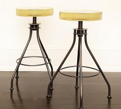 Holly Hunt 2010 Holly Hunt Alison Berger Glass Seat Counter Stools Pair Limited Edition - 4451830