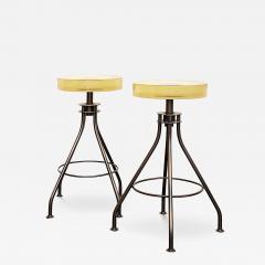 Holly Hunt 2010 Holly Hunt Alison Berger Glass Seat Counter Stools Pair Limited Edition - 4454535