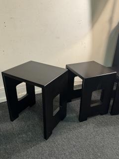 Holly Hunt BLACK MODERNIST TRIO OF NESTING TABLES DESIGNED BY HOLLY HUNT - 4297512