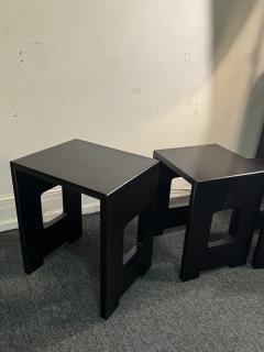 Holly Hunt BLACK MODERNIST TRIO OF NESTING TABLES DESIGNED BY HOLLY HUNT - 4297513