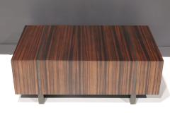 Holly Hunt Holly Hunt Zebrawood and Bronze Cocktail Table - 2493901