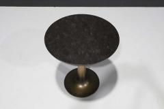 Holly Hunt Holly Hunts Martini Side Table in Bronze and Stone - 2470956