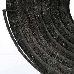 Holly Hunt Mid Century Modernist Bi Disc Sculpture in Black Sandstone by Holly Hunt - 4654363