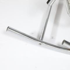 Holly Hunt Mid Century Tubular Chrome Rocking Chair with Holly Hunt Upholstery - 4745006