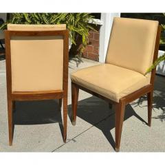 Holly Hunt Pair of Holly Hunt Hampton Modern Designer Leather Dining or Side Chairs - 3561316