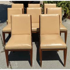 Holly Hunt Pair of Holly Hunt Hampton Modern Designer Leather Dining or Side Chairs - 3561317