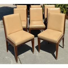 Holly Hunt Pair of Holly Hunt Hampton Modern Designer Leather Dining or Side Chairs - 3561357