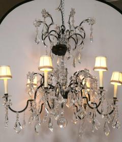 Holly Hunt Wrought Iron Crystal Chandelier - 3439316