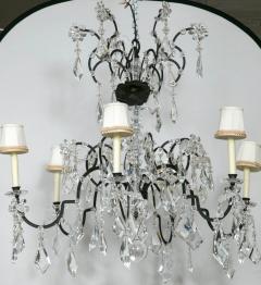 Holly Hunt Wrought Iron Crystal Chandelier - 3439317