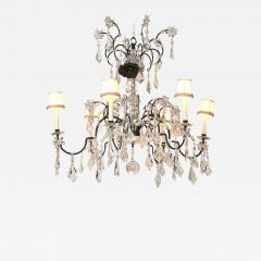 Holly Hunt Wrought Iron Crystal Chandelier - 3440593