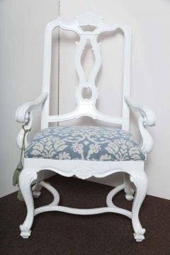 Hollywood Glam White Lacquered Armchair - 1801802