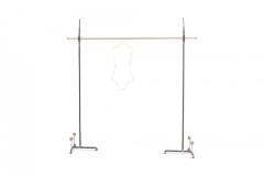 Hollywood Regency Bespoke Clothing Rack in Wrought Iron and Brass 2018 - 939882